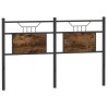 Tête de lit chêne fumé 140 cm bois d'ingénierie et acier 