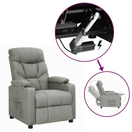Fauteuil Gris clair Tissu 