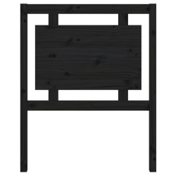 Tête de lit Noir 80,5x4x100 cm Bois massif de pin 