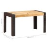 Table de salle à manger 140x70x76 cm Bois de manguier brut 