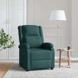 Fauteuil inclinable Vert foncé Tissu 