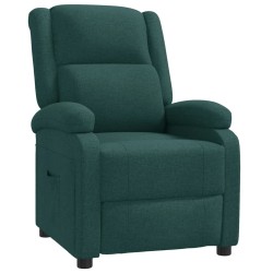 Fauteuil inclinable Vert foncé Tissu 