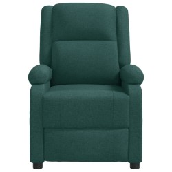Fauteuil inclinable Vert foncé Tissu 