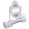 Coiffeuse avec miroir et tabouret 7 tiroirs Blanc   