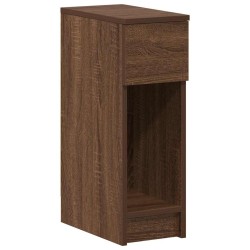 Table de chevet avec tiroir chêne marron 20x36x60 cm 
