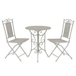 Mobilier de bistro 3 pcs Acier Gris 
