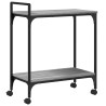 Chariot de cuisine sonoma gris 60,5x31x72,5cm bois d'ingénierie 
