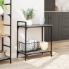 Chariot de cuisine sonoma gris 60,5x31x72,5cm bois d'ingénierie 
