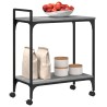 Chariot de cuisine sonoma gris 60,5x31x72,5cm bois d'ingénierie 