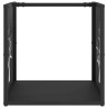 Portant de bois chauffage noir 40x40x40 cm 