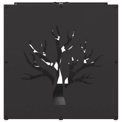 Portant de bois chauffage noir 40x40x40 cm 