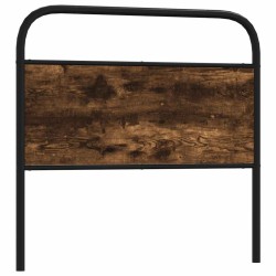 Tête de lit chêne fumé 100 cm acier et bois d'ingénierie 