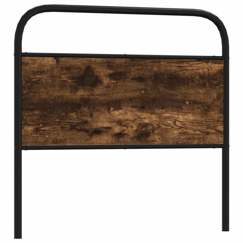 Tête de lit chêne fumé 100 cm acier et bois d'ingénierie 
