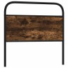 Tête de lit chêne fumé 100 cm acier et bois d'ingénierie 