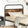 Tête de lit chêne fumé 100 cm acier et bois d'ingénierie 