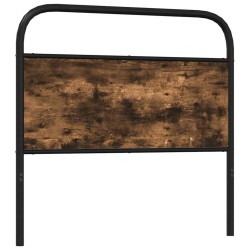 Tête de lit chêne fumé 100 cm acier et bois d'ingénierie 