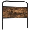 Tête de lit chêne fumé 100 cm acier et bois d'ingénierie 