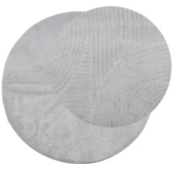 Tapis IZA poils courts style scandinave gris Ø 120 cm 
