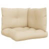 Coussins de palette lot de 3 beige tissu 