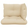 Coussins de palette lot de 3 beige tissu 