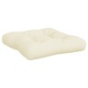 Coussins de palette lot de 3 crème tissu 
