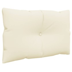 Coussins de palette lot de 3 crème tissu 