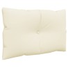 Coussins de palette lot de 3 crème tissu 