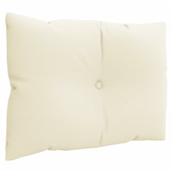Coussins de palette lot de 3 crème tissu 