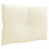 Coussins de palette lot de 3 crème tissu 