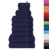 Ensemble de serviettes 12 pcs bleu marine 360 g/m² 100% coton 