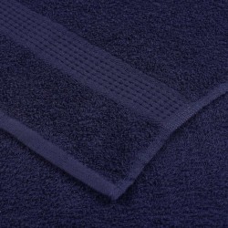 Ensemble de serviettes 12 pcs bleu marine 360 g/m² 100% coton 