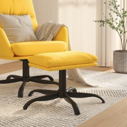 Repose-pied Jaune moutarde 60x60x36 cm Tissu 