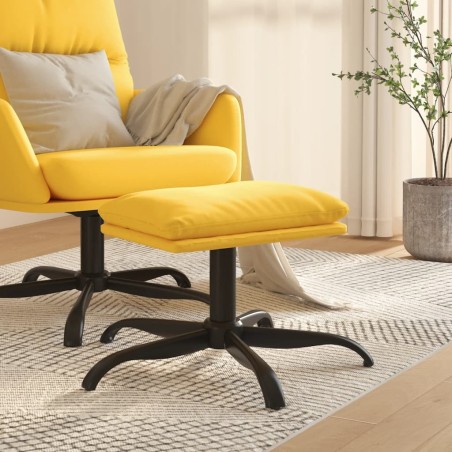 Repose-pied Jaune moutarde 60x60x36 cm Tissu 