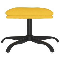 Repose-pied Jaune moutarde 60x60x36 cm Tissu 