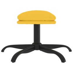 Repose-pied Jaune moutarde 60x60x36 cm Tissu 