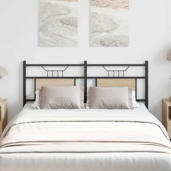 Tête de lit chêne sonoma 137 cm bois d'ingénierie et acier 