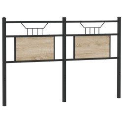 Tête de lit chêne sonoma 137 cm bois d'ingénierie et acier 