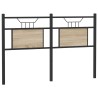 Tête de lit chêne sonoma 137 cm bois d'ingénierie et acier 
