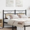 Tête de lit chêne sonoma 137 cm bois d'ingénierie et acier 