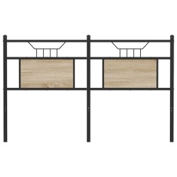 Tête de lit chêne sonoma 137 cm bois d'ingénierie et acier 