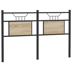Tête de lit chêne sonoma 137 cm bois d'ingénierie et acier 