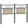 Tête de lit chêne sonoma 137 cm bois d'ingénierie et acier 