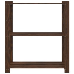 Support de rangement à 3 niveaux marron 80x38x90 cm bois de pin 