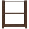 Support de rangement à 3 niveaux marron 80x38x90 cm bois de pin 