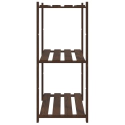 Support de rangement à 3 niveaux marron 80x38x90 cm bois de pin 