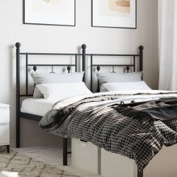 Tête de lit métal noir 140 cm 
