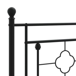 Tête de lit métal noir 140 cm 