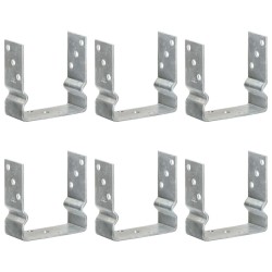 Piquets de clôture 6 pcs Argenté 14x6x15 cm Acier galvanisé 