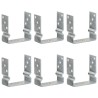 Piquets de clôture 6 pcs Argenté 14x6x15 cm Acier galvanisé 