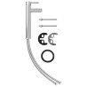 Mitigeur de salle de bain Nickel 12x30 cm 
